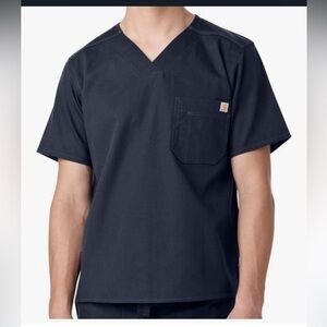 NWT Set of 2  Men's  Carhartt ⚡️ Ripstop Bi-Swing Chest Pocket V-Neck Scrub Tops